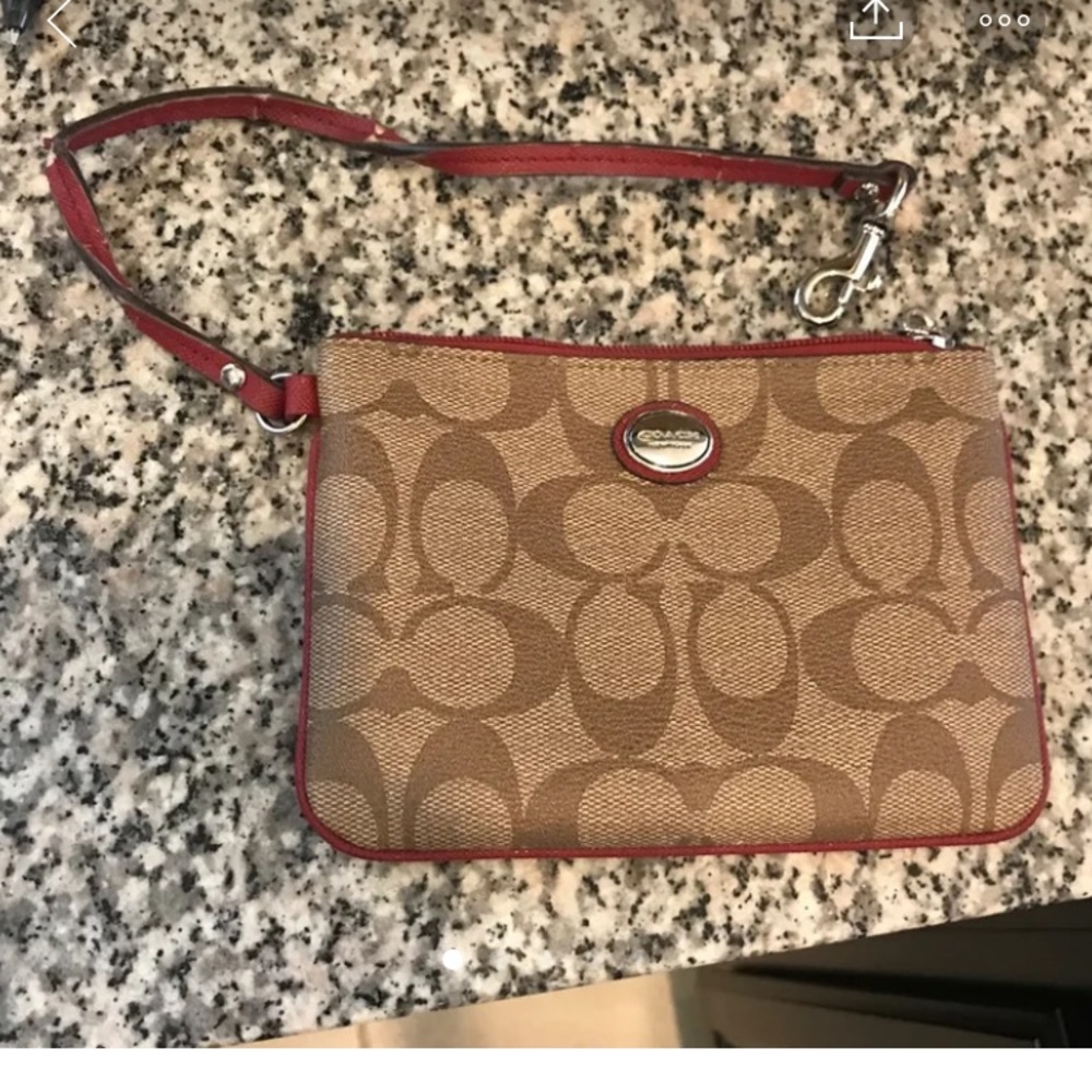 Coach wristlet authentic with damaged wristlet